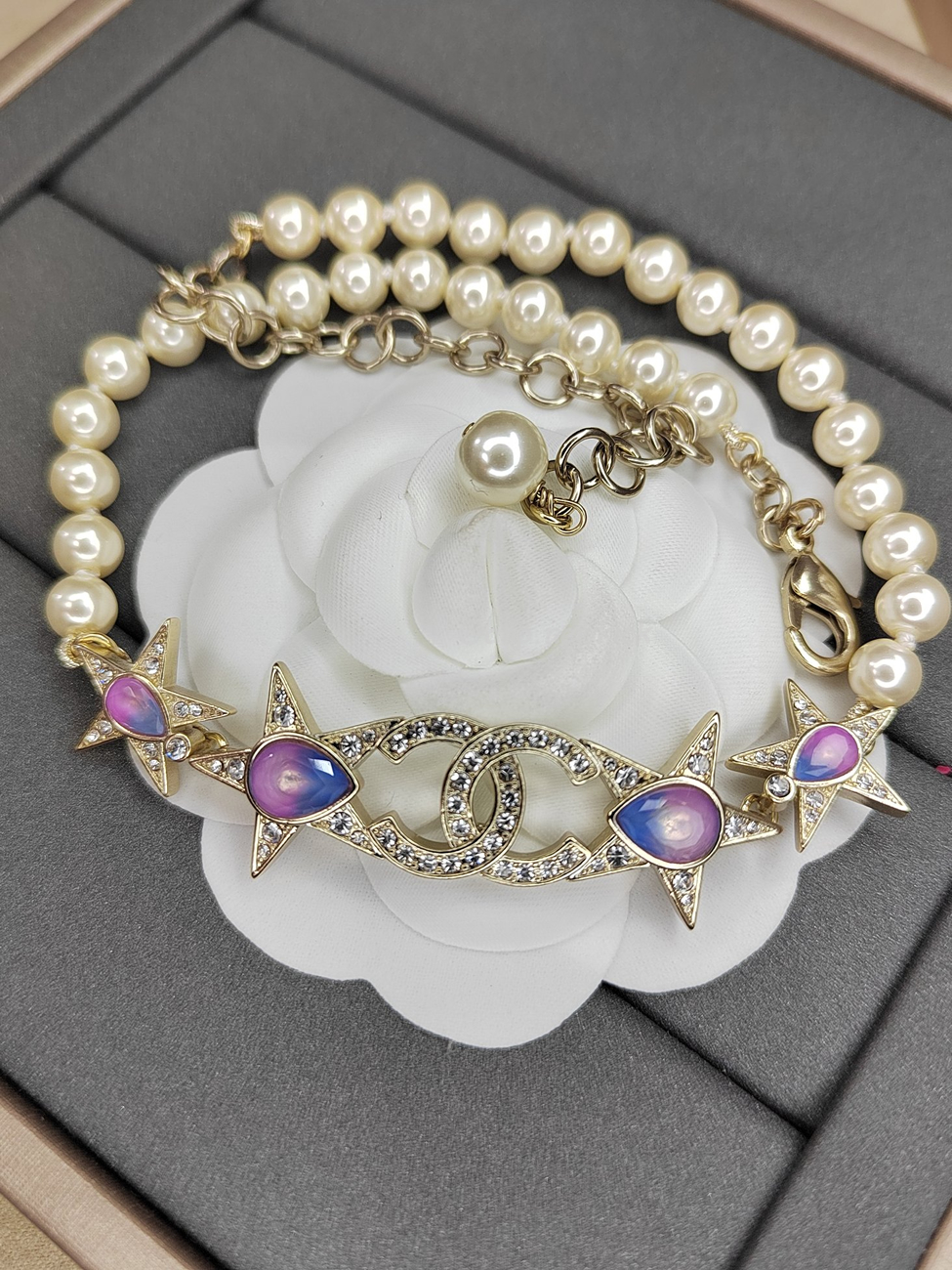 Chanel Cc Logo Star Heart Necklace (13) - www.newkick.vip